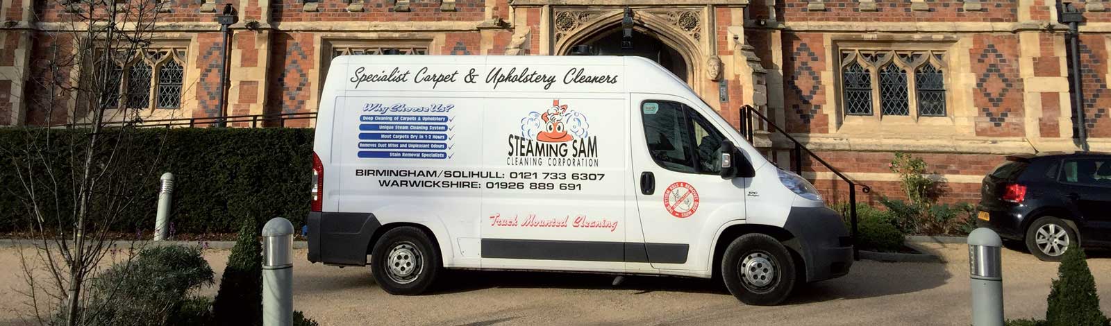Steaming Sam Cleaning Service Van
